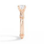 Claire Cushion Cut Lab Grown Diamond 18Kt Rose Gold Engagement Ring - View 2
