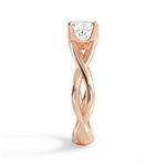 Aubrey Cushion Cut Lab Grown Diamond 18Kt Rose Gold Engagement Ring - View 2