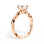 Claire Cushion Cut Lab Grown Diamond 18Kt Rose Gold Engagement Ring - View 3