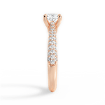 Kira Cushion Cut Lab Grown Diamond 18Kt Rose Gold Engagement Ring - View 4