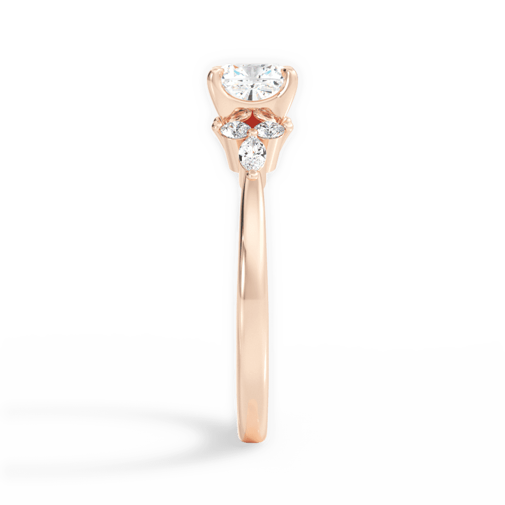 Cynthia Cushion Cut Lab Grown Diamond 18Kt Rose Gold Engagement Ring - View 4