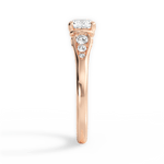 Cecilia Cushion Cut Lab Grown Diamond 18Kt Rose Gold Engagement Ring - View 2