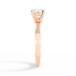 Aaliyah Cushion Cut Lab Grown Diamond 18Kt Rose Gold Engagement Ring - View 2