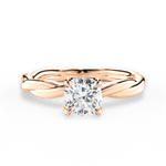 Bianca Cushion Cut Lab Grown Diamond 18Kt Rose Gold Engagement Ring