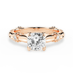 Claire Cushion Cut Lab Grown Diamond 18Kt Rose Gold Engagement Ring