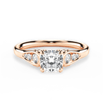 Cecilia Cushion Cut Lab Grown Diamond 18Kt Rose Gold Engagement Ring
