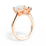Esther Emerald Cut Lab Grown Diamond 18Kt Rose Gold Engagement Ring - View 3