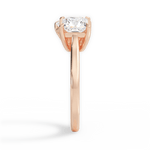 Lorraine Emerald Cut Lab Grown Diamond 18Kt Rose Gold Engagement Ring - View 2