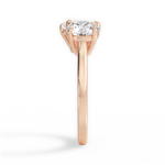 Georgia Emerald Cut Lab Grown Diamond 18Kt Rose Gold Engagement Ring - View 2
