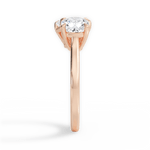 Ellen Emerald Cut Lab Grown Diamond 18Kt Rose Gold Engagement Ring - View 2