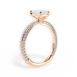 Kristen Emerald Cut Lab Grown Diamond 18Kt Rose Gold Engagement Ring - View 2