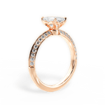 Gail Emerald Cut Lab Grown Diamond 18Kt Rose Gold Engagement Ring - View 2