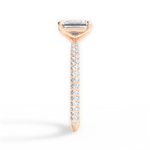 Kristen Emerald Cut Lab Grown Diamond 18Kt Rose Gold Engagement Ring - View 4