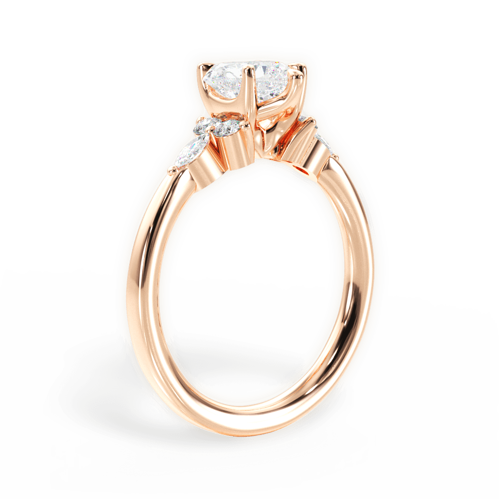 Cynthia Heart Cut Lab Grown Diamond 18Kt Rose Gold Engagement Ring - View 4