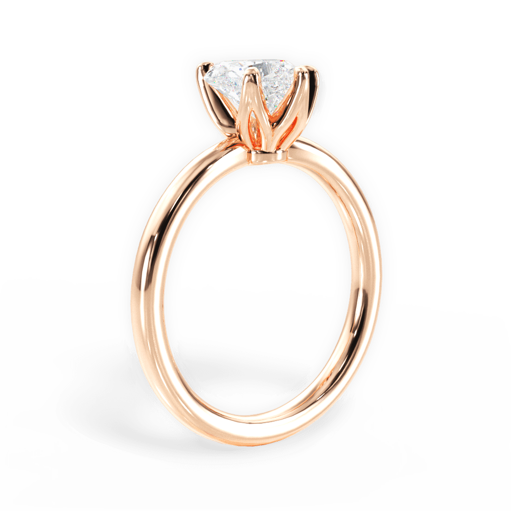 Abigail Heart Cut Lab Grown Diamond 18Kt Rose Gold Engagement Ring - View 4