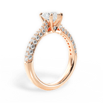 Kira Heart Cut Lab Grown Diamond 18Kt Rose Gold Engagement Ring - View 3