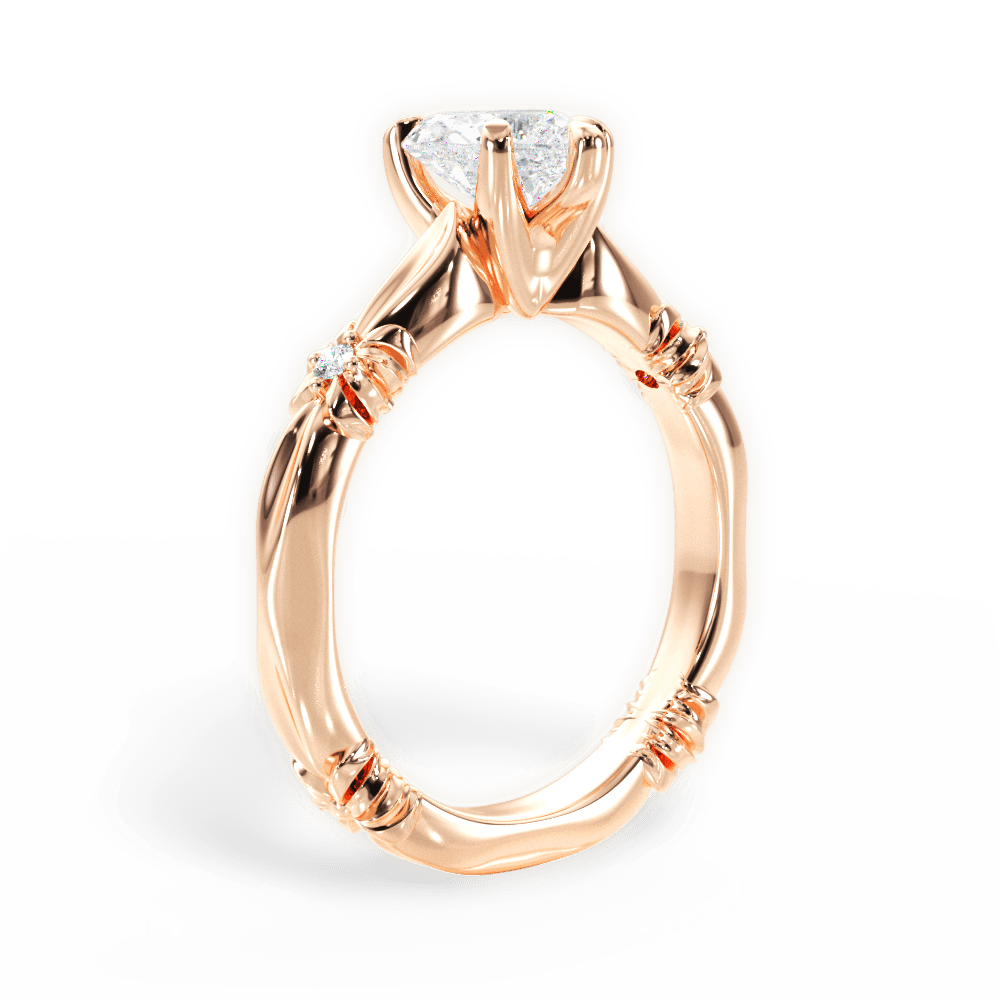 Claire Heart Cut Lab Grown Diamond 18Kt Rose Gold Engagement Ring - View 3
