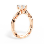 Claire Heart Cut Lab Grown Diamond 18Kt Rose Gold Engagement Ring - View 3
