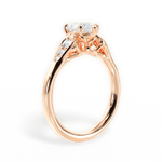 Cecilia Heart Cut Lab Grown Diamond 18Kt Rose Gold Engagement Ring - View 4