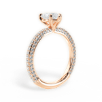 Kristen Heart Cut Lab Grown Diamond 18Kt Rose Gold Engagement Ring - View 4
