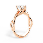 Aubrey Heart Cut Lab Grown Diamond 18Kt Rose Gold Engagement Ring - View 3