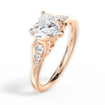 Cecilia Heart Cut Lab Grown Diamond 18Kt Rose Gold Engagement Ring - View 3