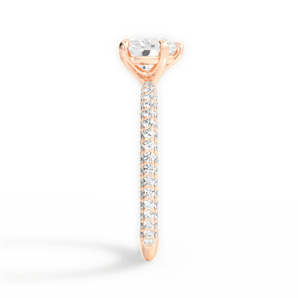 Kristen Heart Cut Lab Grown Diamond 18Kt Rose Gold Engagement Ring - View 2