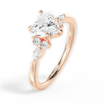Cynthia Heart Cut Lab Grown Diamond 18Kt Rose Gold Engagement Ring - View 2
