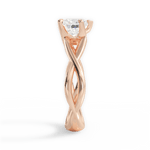 Aubrey Heart Cut Lab Grown Diamond 18Kt Rose Gold Engagement Ring - View 4