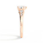 Cecilia Heart Cut Lab Grown Diamond 18Kt Rose Gold Engagement Ring - View 2
