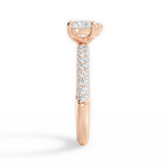 Kylie Heart Cut Lab Grown Diamond 18Kt Rose Gold Engagement Ring - View 3