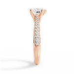 Kira Heart Cut Lab Grown Diamond 18Kt Rose Gold Engagement Ring - View 4