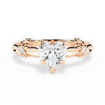 Claire Heart Cut Lab Grown Diamond 18Kt Rose Gold Engagement Ring