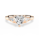 Cecilia Heart Cut Lab Grown Diamond 18Kt Rose Gold Engagement Ring