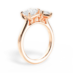 Lorraine Marquise Cut Lab Grown Diamond 18Kt Rose Gold Engagement Ring - View 3