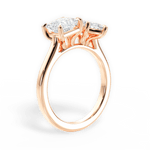 Esther Marquise Cut Lab Grown Diamond 18Kt Rose Gold Engagement Ring - View 3