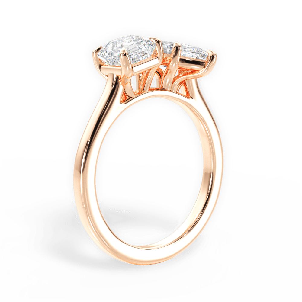 Alice Marquise Cut Lab Grown Diamond 18Kt Rose Gold Engagement Ring - View 3