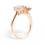 Alice Marquise Cut Lab Grown Diamond 18Kt Rose Gold Engagement Ring - View 3