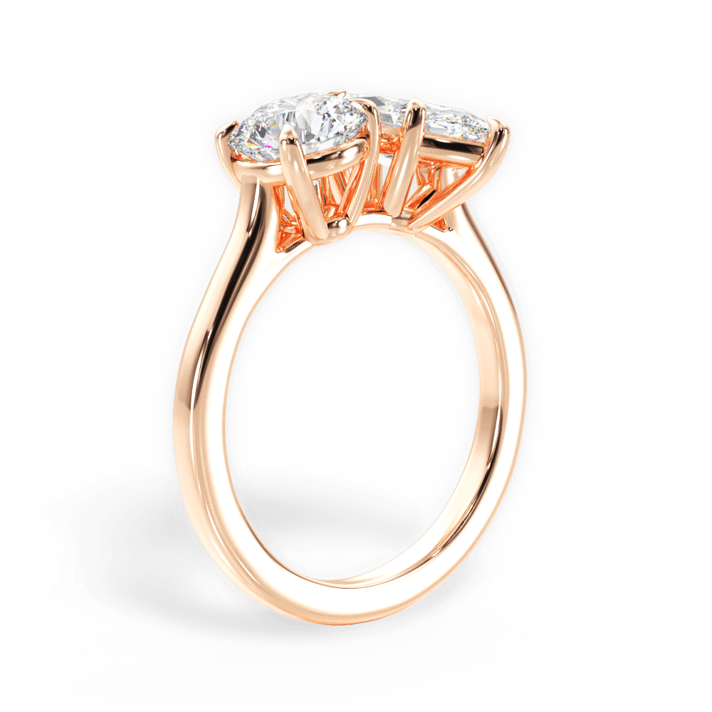 Georgia Marquise Cut Lab Grown Diamond 18Kt Rose Gold Engagement Ring - View 4