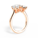 Ellen Marquise Cut Lab Grown Diamond 18Kt Rose Gold Engagement Ring - View 2