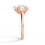 Ellen Marquise Cut Lab Grown Diamond 18Kt Rose Gold Engagement Ring - View 3
