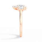 Alice Marquise Cut Lab Grown Diamond 18Kt Rose Gold Engagement Ring - View 4
