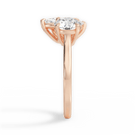 Georgia Marquise Cut Lab Grown Diamond 18Kt Rose Gold Engagement Ring - View 3