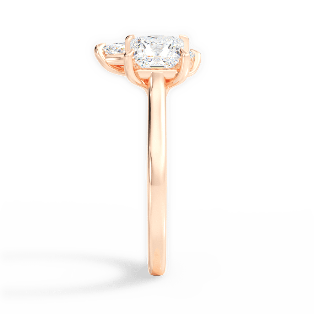 Esther Marquise Cut Lab Grown Diamond 18Kt Rose Gold Engagement Ring - View 2