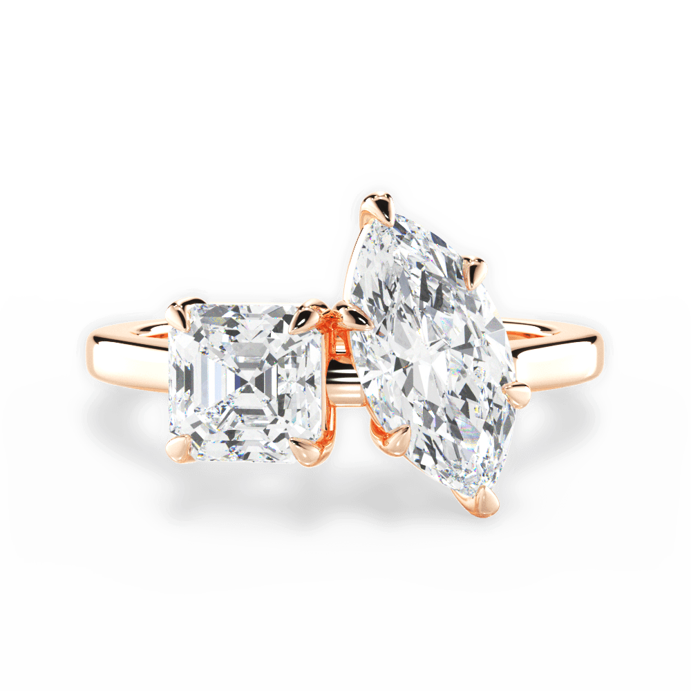 Leticia Marquise Cut Lab Grown Diamond 18Kt Rose Gold Engagement Ring