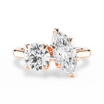 Georgia Marquise Cut Lab Grown Diamond 18Kt Rose Gold Engagement Ring