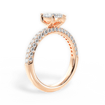 Kylie Marquise Cut Lab Grown Diamond 18Kt Rose Gold Engagement Ring - View 4