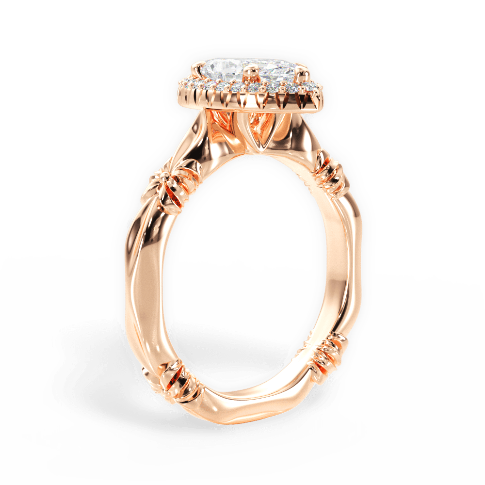 Erica Marquise Cut Lab Grown Diamond 18Kt Rose Gold Engagement Ring - View 2