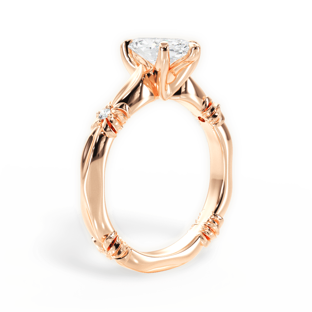 Claire Marquise Cut Lab Grown Diamond 18Kt Rose Gold Engagement Ring - View 3