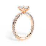Kristen Marquise Cut Lab Grown Diamond 18Kt Rose Gold Engagement Ring - View 3